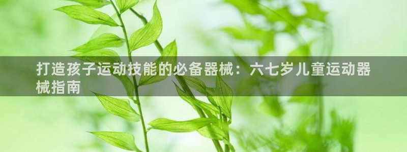 尊龙人生就是博客服：打造孩子运动技能的必备器械：六七