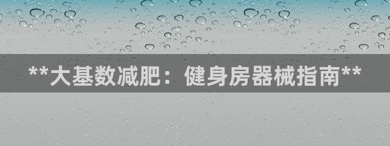 尊龙新版人生就是博!：**大基数减肥：健身房器械指南