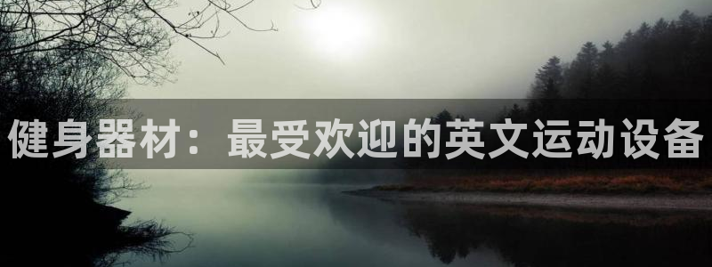 尊龙AG旗舰厅app下载：健身器材：最受欢迎的英文运